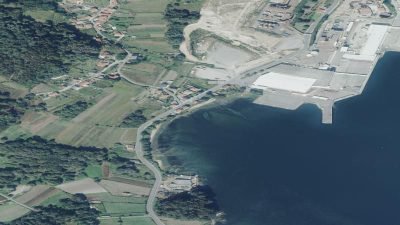 Vista aérea de Bodión, Boiro