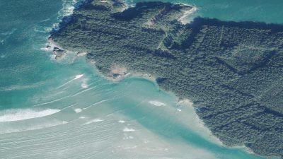 Vista aérea de Burbujas, Cedeira