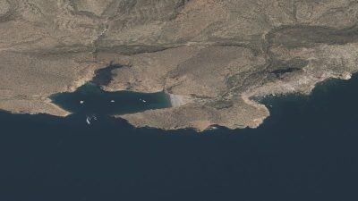 Vista aérea de Cala Cerrada, Cartagena