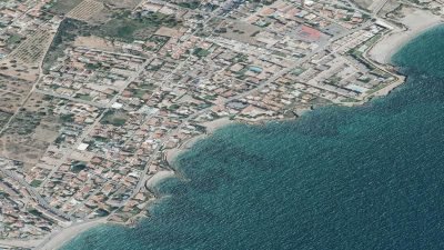 Vista aérea de Cala del Saldonar, Vinaròs