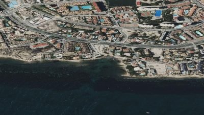 Vista aérea de Cala dels Jueus, Alacant/Alicante