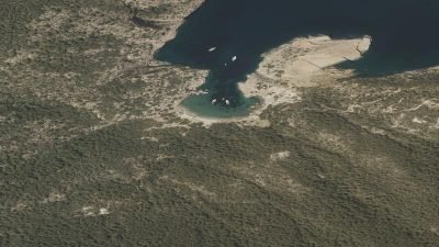 Vista aérea de Cala d'Es Portixol, Sant Joan de Labritja