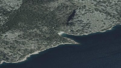 Vista aérea de Cala En Feliu, Pollença