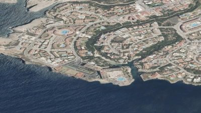 Vista aérea de Cala En Forcat, Ciutadella de Menorca