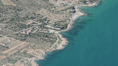 Vista aérea de Cala Puerto Azul, Peníscola/Peñíscola