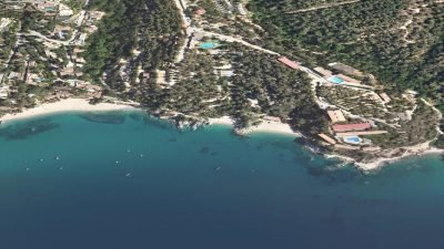 Vista aérea de Cala Ull de Vidre, Tossa de Mar