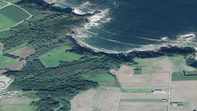 Vista aérea de Cambaredo, El Franco