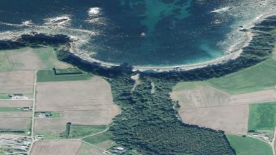 Vista aérea de Castelo, El Franco