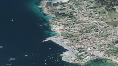 Vista aérea de Con Do Sestadelo, Cangas