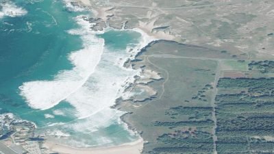 Vista aérea de Cortello, Valdoviño