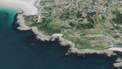 Vista aérea de Das Patas, Cangas