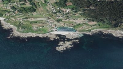 Vista aérea de Dos Castros, Cangas