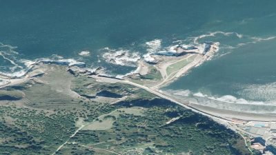 Vista aérea de El Cuerno, Castrillón
