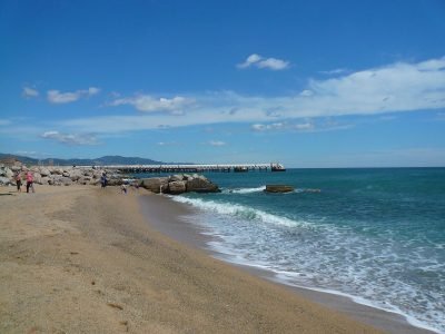 Playa del Fórum en Sant Adrià de Besòs