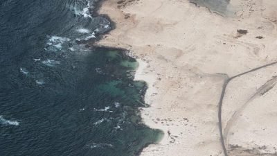 Vista aérea de El Islote, La Oliva
