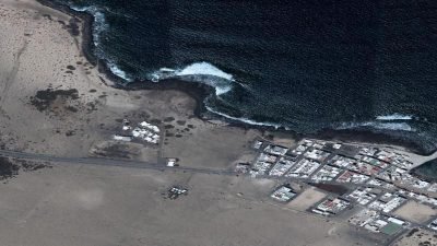 Vista aérea de El Perejil, Teguise