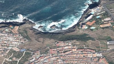 Vista aérea de El Roque, Los Realejos