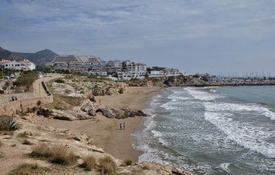 Playa de els Balmins en Sitges