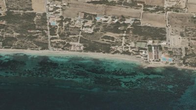 Vista aérea de Es Migjorn, Formentera