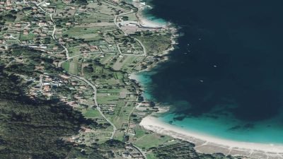 Vista aérea de Estrepeiros, Cangas