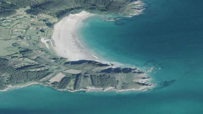 Vista aérea de Fornos, Cariño