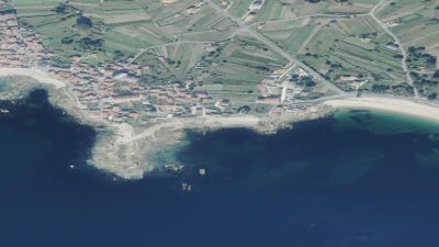 Vista aérea de Gabiotea, Boiro