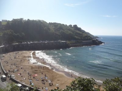 Playa de Gaztetape en Getaria