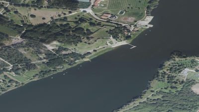 Vista aérea de Goián, Tomiño