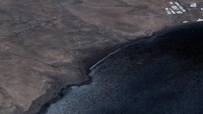 Vista aérea de La Arena, Yaiza