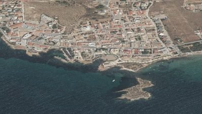 Vista aérea de La Caleta, Cartagena