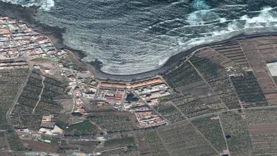 Vista aérea de La Caleta de Interián, Garachico