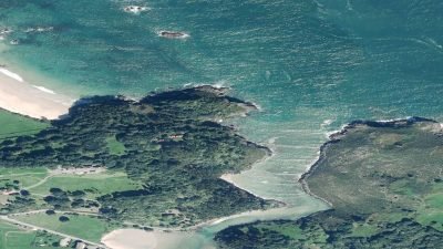 Vista aérea de La Entrada, Llanes