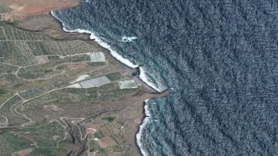 Vista aérea de La Galga, Puntallana