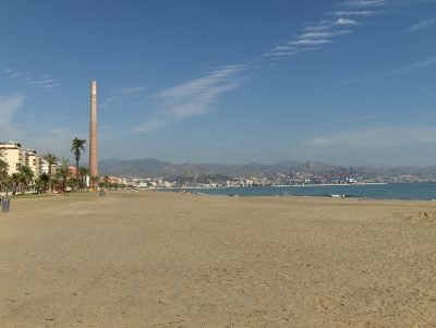 Playa de la Misericordia en Málaga