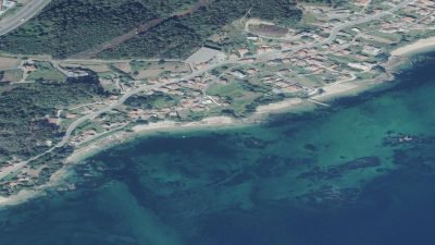 Vista aérea de La Poza, A Pobra do Caramiñal