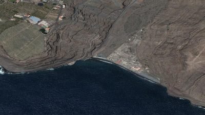 Vista aérea de La Rajita, Vallehermoso