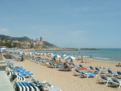 Playa de la Ribera en Sitges