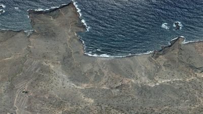 Vista aérea de La Sepultura, Vallehermoso