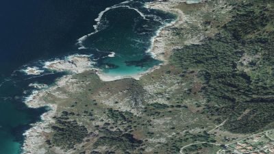 Vista aérea de Lagüelas, Cangas
