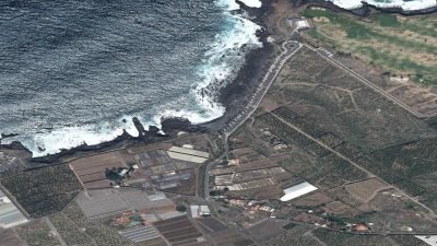 Vista aérea de Las Arenas, Buenavista del Norte