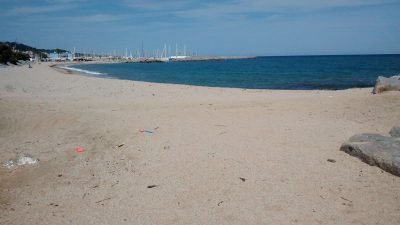 Playa de l'Estació en Sant Andreu de Llavaneres