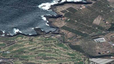 Vista aérea de Los Barqueros, Buenavista del Norte