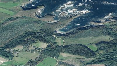 Vista aérea de Monellos, El Franco