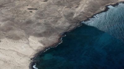 Vista aérea de Morros Negros, Teguise