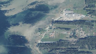 Vista aérea de O Facho, Cambados