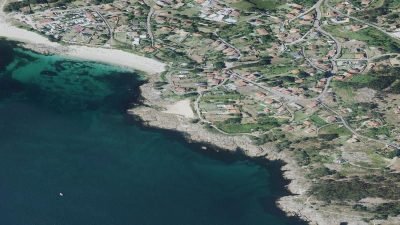Vista aérea de O Porto, Cangas