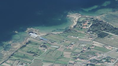 Vista aérea de O Rial, Vilanova de Arousa