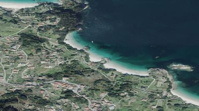 Vista aérea de Pipín, Cangas