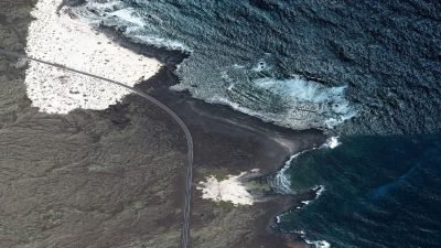 Vista aérea de Playa de Punta Prieta, Haría