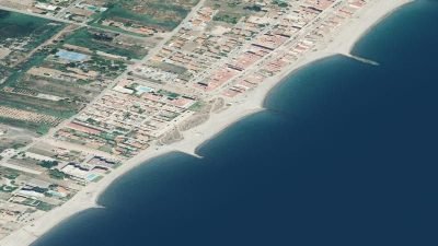 Vista aérea de Playa Les Marines, Nules
